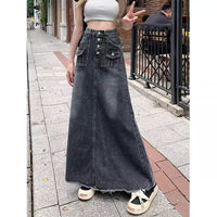 Retro Design Niche A Line Dress Skirt Autumn