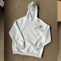 American-style Fleece-lined Thickened Embroidered Hoodie For Men