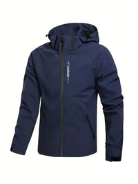 Solid Color Hooded Loose Cargo Zipper Japanese Style
