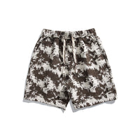 Loose American Retro Floral Shorts Men