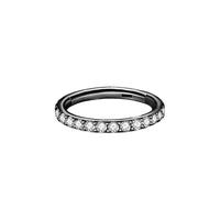 Popular Trendy Inlaid Zirconium Stainless Steel Piercing Nose Ring