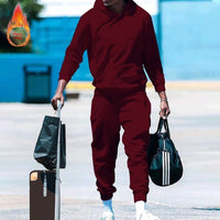 Men's Loose-Fit Two-Piece Sports Sweatshirt Set
