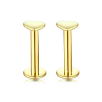 Special-shaped Stainless Steel Lip Nail Zircon Heart-shaped Piercing Jewelry