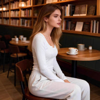 Versatile Form-fitting Long-sleeve Base Top With A Cinched Waist