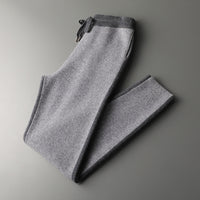 New Thickened Casual Sports Cashmere Men's Half Turtleneck Zipper Knitted Cardigan Suit