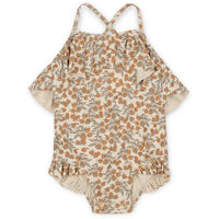 Girls' Sunscreen Long Sleeve Split Sling Swimsuit