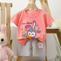 Short-sleeved Cotton Shorts Exercise Homewear Suit