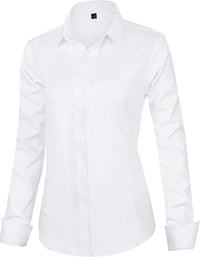 Women's Shirt Formal Casual Top Wrinkle-free Stretch