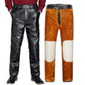 Thick Waist Support Leather Men's Casual Pants