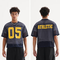 Mesh Ball Uniform Polygon Mesh Loose Short Sleeve T-shirt