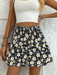 Women's Shorts Floral-print Skorts For Summer