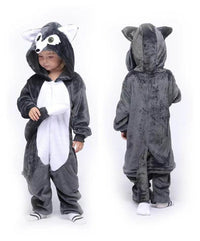 Flannel Children's Animal One-piece Pajamas
