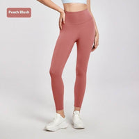 High Waist Nude Feel Yoga Pants Women's Summer Thin Peach Hip Lifting Seamless Fitness Pants