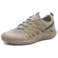 Men's Shoes Breathable Leather Mesh Stitching Casual Shoes