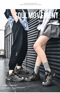 Couple Shoes Versatile Mesh Casual Reflective Men's Shoes
