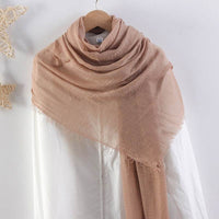 Solid Color Pleated Cotton And Linen Scarf Monochrome Women's Hair Towel Crumpled Burrs