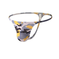Low Waist Sexy Comfortable Breathable Camouflage U Pouch T-shaped Panties