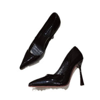 Womens Versatile Pointed-Toe Shallow-Pump Patent Leather High Heels