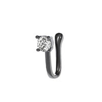 Brass Inlaid Zircon Star Heart Crown Nose Ring