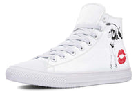 Printed Couple High Top Canvas Shoes