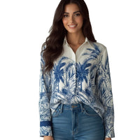 New Retro Casual Womens Loose Effortless Western-Style All-Match Long-Sleeve Shirt