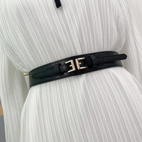 Elastic Waist Seal Double Buckle Fashion Simple Elastic Waistband Women