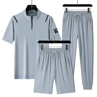Casual Ice Silk Quick-drying Three-piece Suit For Men