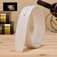 Headless Two-layer Leather Belt Body Caviar Leather