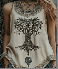 Womens Digital-Print Pleated Crew-Neck Summer Casual Fashion Top