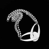 Geometric Irregular Double-Loop Interlocking Necklace For Men