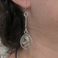 Creative And Elegant Personality Geometry Oval Long Earrings