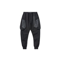 Concealer Spring New Black Heterogeneous Stitching Beam Black Trendy Tooling Casual Pants