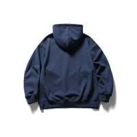 Japanese Fashion Brand Street Solid Color Top Badge Loose Drawstring Hoodie