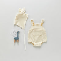 Baby Strap Romper With Hat