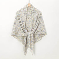Pearl Chiffon Printed Square Scarf Pleated Scarf