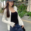 Casual Women's Single-breasted Knitted Cardigan Jacket Inner Vest