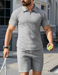 Fashion Personality Men's Shorts Casual Two-piece Suit