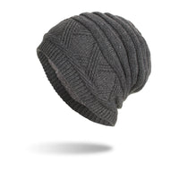 Horizontal Thermal Pullover Hat Knitted Wool