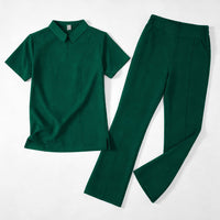 Surgical Scrubs With A Turn-down Collar And Surgical Trousers