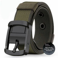 New Mens Rotating Nylon Belt With A Double-sided Pin Buckle
