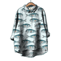 Women's Summer Loose Casual Graffiti Printing Long Sleeve Shirt