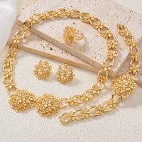 European And American Trendy Floral Jewelry Adorned With Diamonds