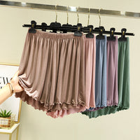 Summer High-waist Loose-fitting Skirt-trousers Capri Pants Wide-leg