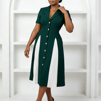 Women's Fashionable Simple Color-Block Dress