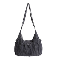 Designer-style Plaid Drawstring Bag With Hanging Buckle Cheerful Vibe Can Be Worn As A Shoulder Bag Or Crossbody Bag