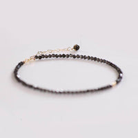 Ultra-fine Natural Obsidian Anklet For Women