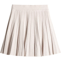 Knitted High Waist Slimming All-matching A- Line Pleated Half-length Wool Pettiskirt