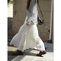 Womens Fashion Hollowed-Out Lace Petal Skirt