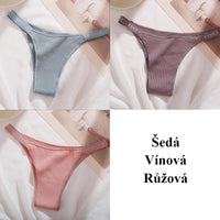 Women's high waist high slit cotton thong