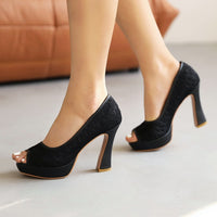 Arrival Womens Foreign Trade EuropeanAmerican Style Shallow-toe Peep-Toe High Heels